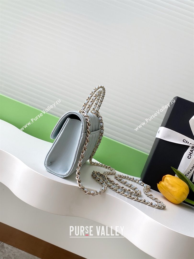Chanel Phone Holder with Chain in Grained Shiny Calfskin AP3238 Black Spring-Summer 2025 (JY-25061107)