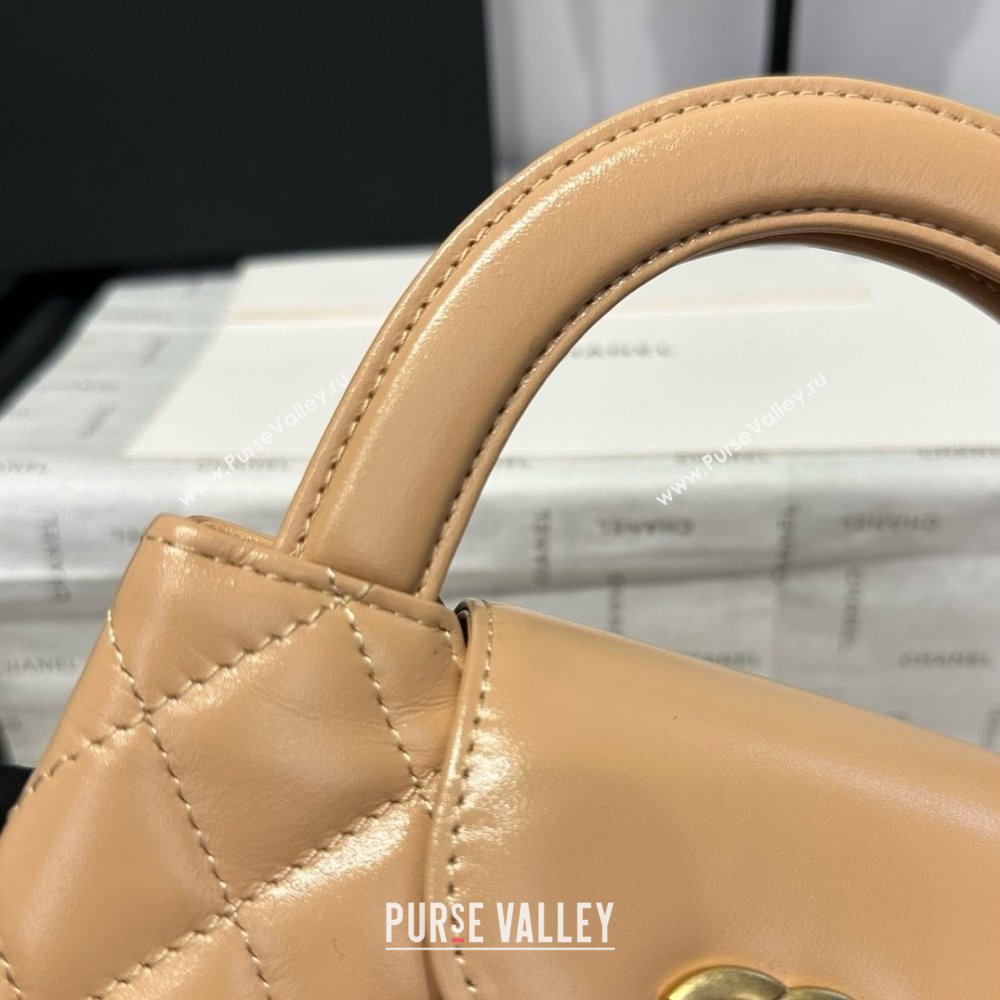 Chanel Shiny Calfskin Mini Kelly Shopping Bag AS4416 Beige 2025 (SS-25061027)