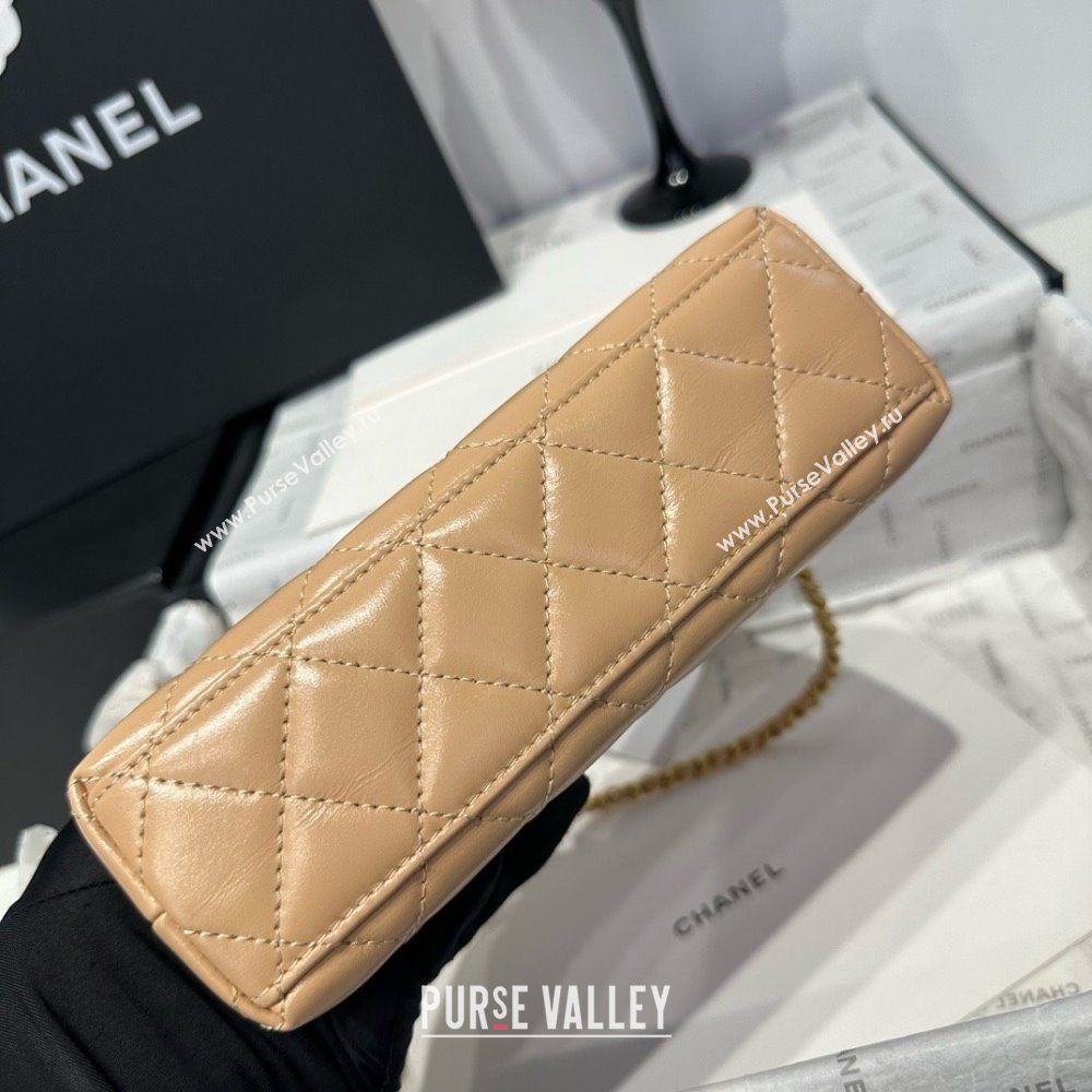 Chanel Shiny Calfskin Mini Kelly Shopping Bag AS4416 Beige 2025 (SS-25061027)