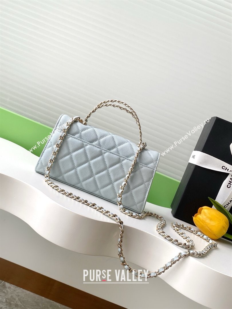Chanel Phone Holder with Chain in Grained Shiny Calfskin AP3238 Black Spring-Summer 2025 (JY-25061107)