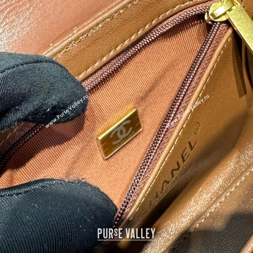 Chanel Shiny Calfskin Mini Kelly Shopping Bag AS4416 Brown 2025 (SS-25061024)