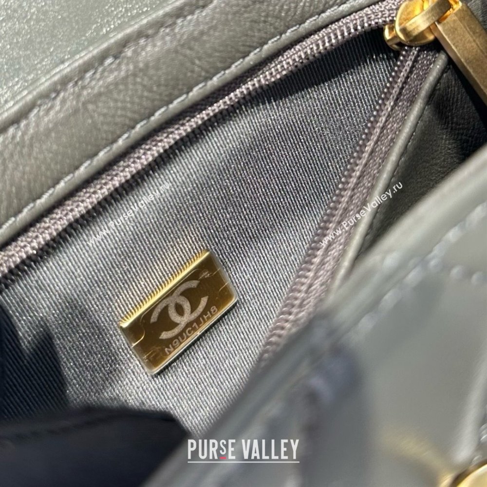 Chanel Shiny Calfskin Mini Kelly Shopping Bag AS4416 Grey 2025 (SS-25061023)