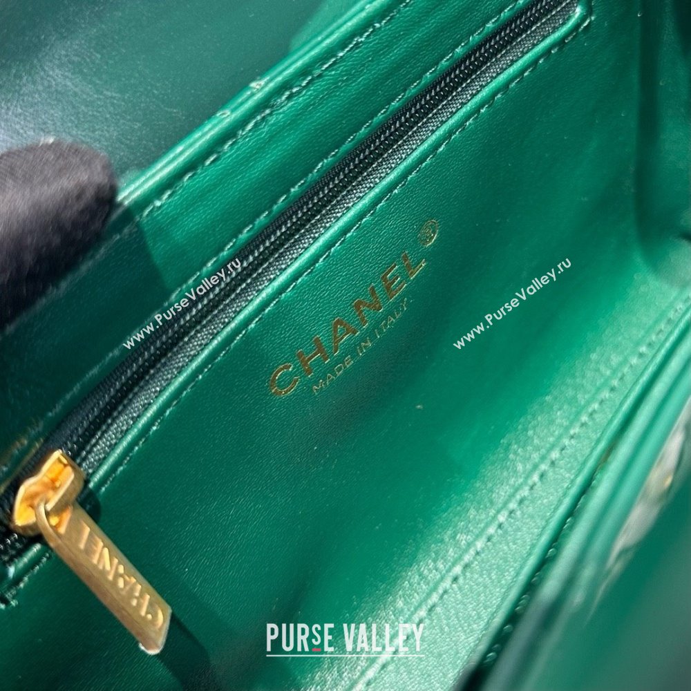 Chanel Shiny Calfskin Mini Kelly Shopping Bag AS4416 Green 2025 (SS-25061022)