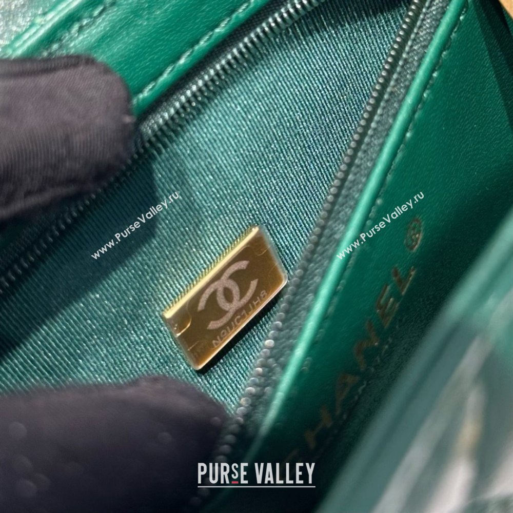 Chanel Shiny Calfskin Mini Kelly Shopping Bag AS4416 Green 2025 (SS-25061022)