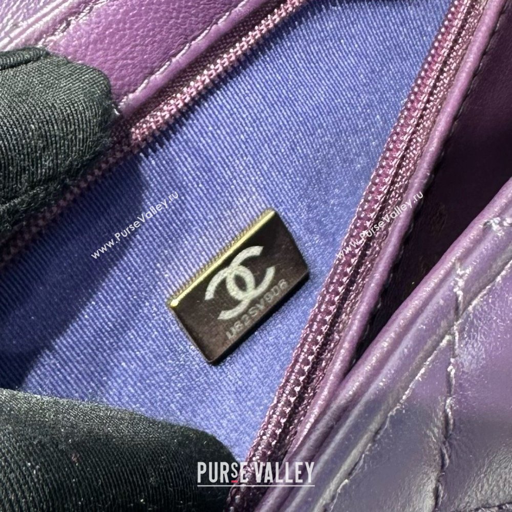Chanel Shiny Calfskin Mini Kelly Shopping Bag AS4416 Purple 2025 (SS-25061018)