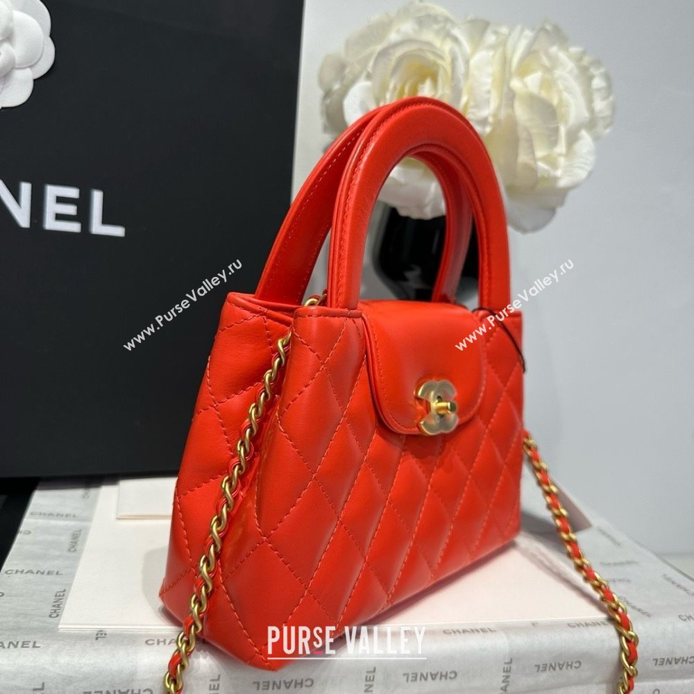Chanel Shiny Calfskin Mini Kelly Shopping Bag AS4416 Red 01 2025 (SS-25061019)