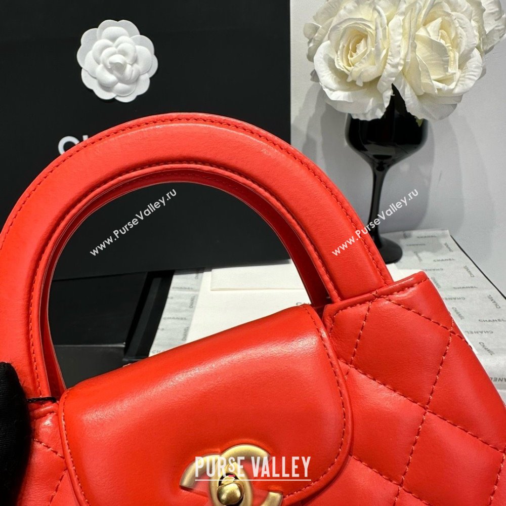 Chanel Shiny Calfskin Mini Kelly Shopping Bag AS4416 Red 01 2025 (SS-25061019)