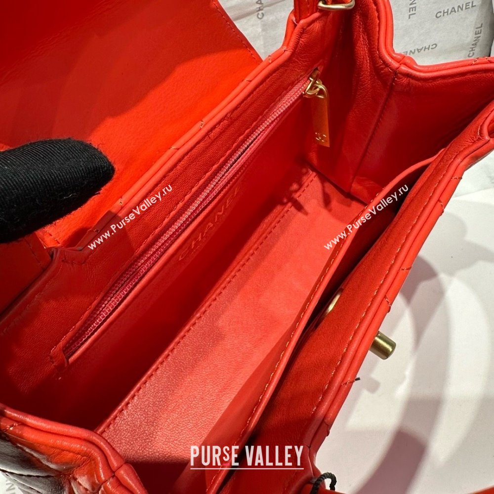 Chanel Shiny Calfskin Mini Kelly Shopping Bag AS4416 Red 01 2025 (SS-25061019)