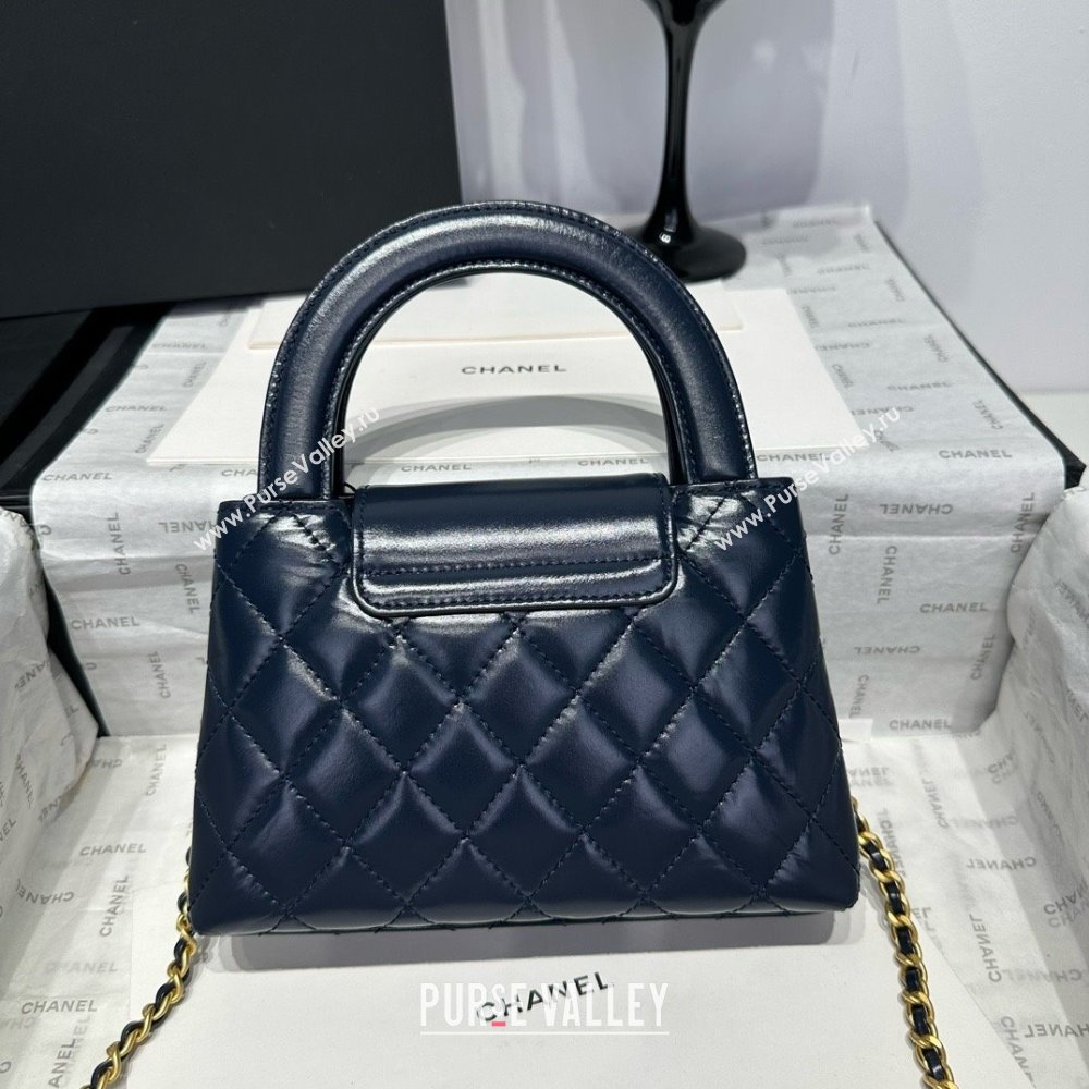Chanel Shiny Calfskin Mini Kelly Shopping Bag AS4416 Deep Blue 2025 (SS-25061015)