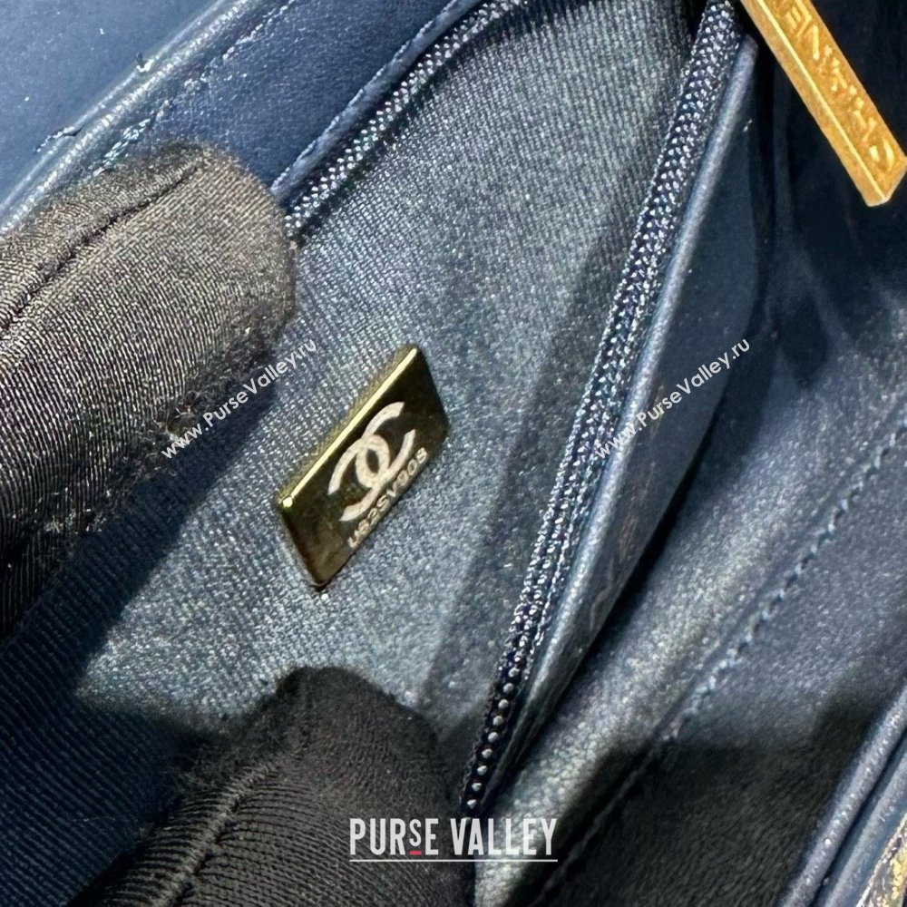 Chanel Shiny Calfskin Mini Kelly Shopping Bag AS4416 Deep Blue 2025 (SS-25061015)