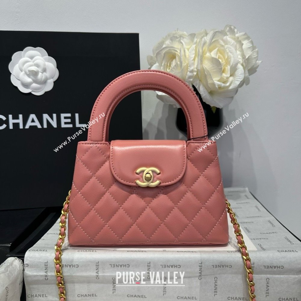 Chanel Shiny Calfskin Mini Kelly Shopping Bag AS4416 Pink 2025 (SS-25061014)