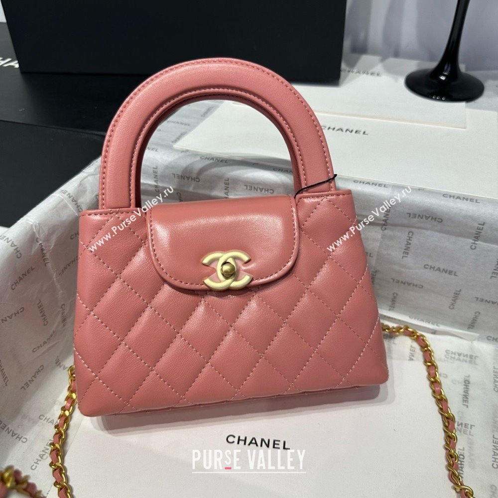Chanel Shiny Calfskin Mini Kelly Shopping Bag AS4416 Pink 2025 (SS-25061014)