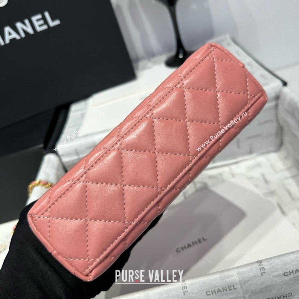 Chanel Shiny Calfskin Mini Kelly Shopping Bag AS4416 Pink 2025 (SS-25061014)
