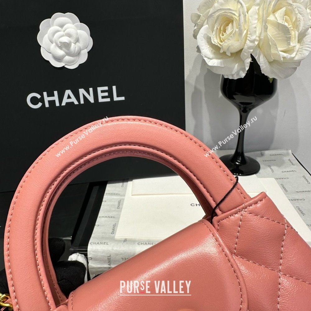 Chanel Shiny Calfskin Mini Kelly Shopping Bag AS4416 Pink 2025 (SS-25061014)