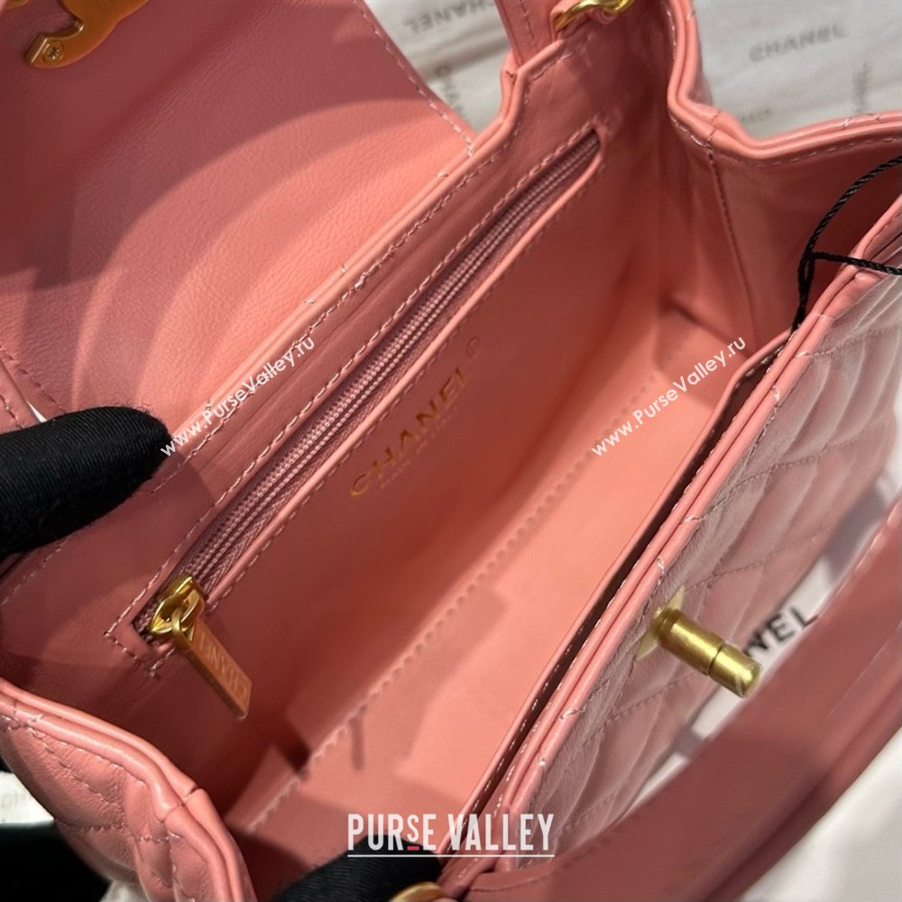 Chanel Shiny Calfskin Mini Kelly Shopping Bag AS4416 Pink 2025 (SS-25061014)