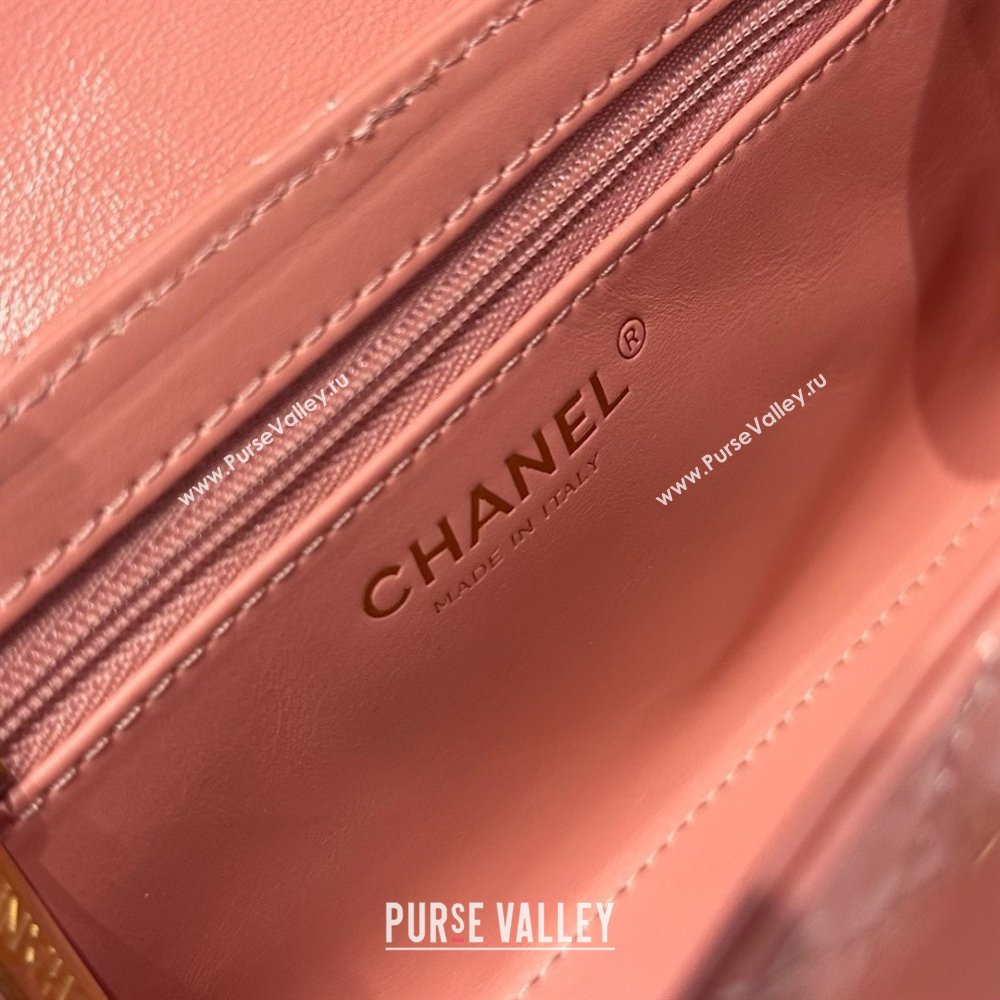 Chanel Shiny Calfskin Mini Kelly Shopping Bag AS4416 Pink 2025 (SS-25061014)