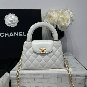 Chanel Shiny Calfskin Mini Kelly Shopping Bag AS4416 White 2025 (SS-25061012)