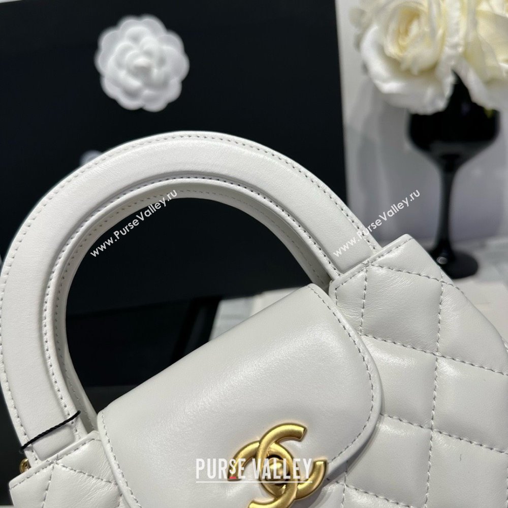 Chanel Shiny Calfskin Mini Kelly Shopping Bag AS4416 White 2025 (SS-25061012)