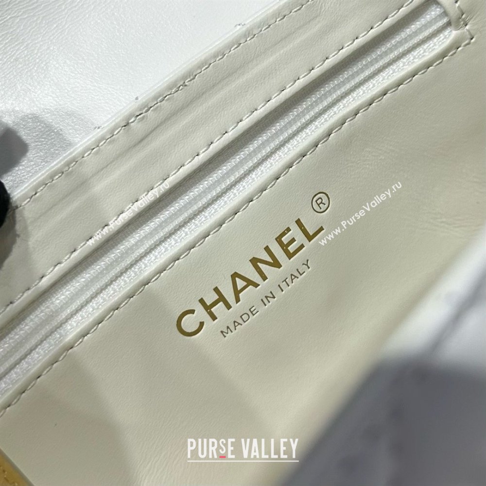 Chanel Shiny Calfskin Mini Kelly Shopping Bag AS4416 White 2025 (SS-25061012)
