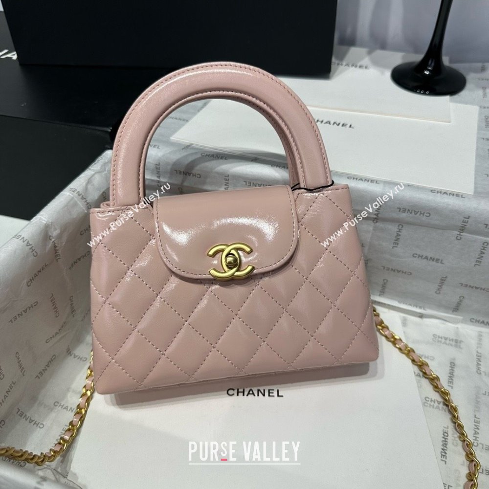 Chanel Shiny Calfskin Mini Kelly Shopping Bag AS4416 Light Pink 2025 (SS-25061011)