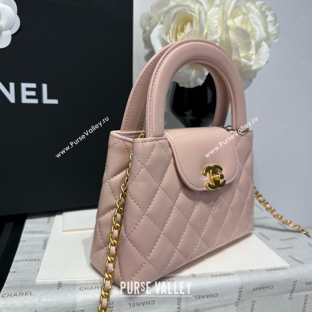 Chanel Shiny Calfskin Mini Kelly Shopping Bag AS4416 Light Pink 2025 (SS-25061011)