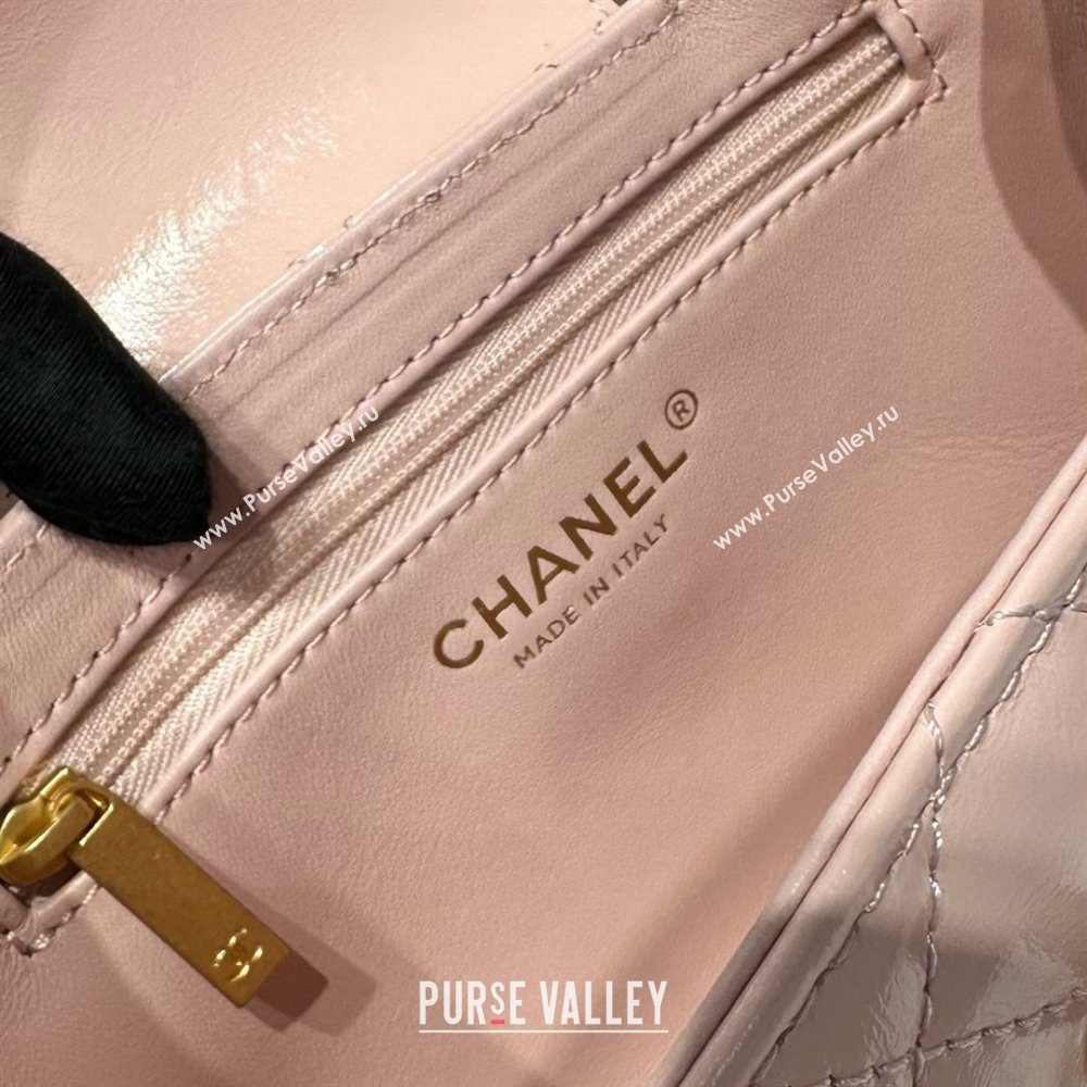 Chanel Shiny Calfskin Mini Kelly Shopping Bag AS4416 Light Pink 2025 (SS-25061011)