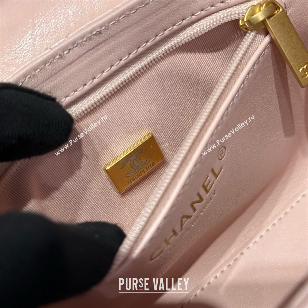 Chanel Shiny Calfskin Mini Kelly Shopping Bag AS4416 Light Pink 2025 (SS-25061011)