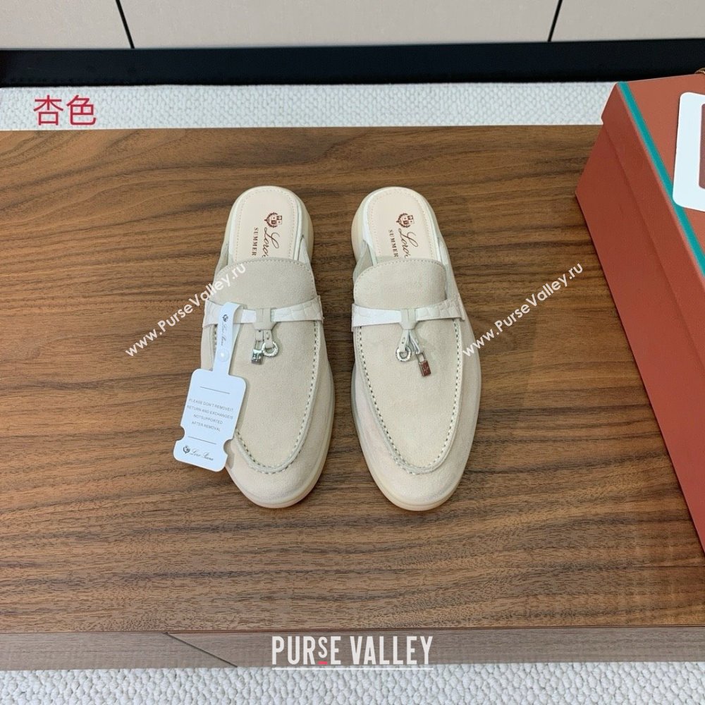 Loro Piana Charms Walk Babouche Loafer in Suede LP061917 Apricot 2025 (HH-25061917)
