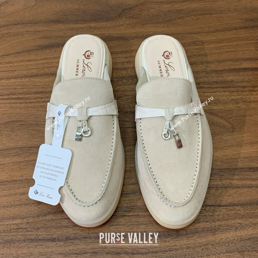 Loro Piana Charms Walk Babouche Loafer in Suede LP061917 Apricot 2025 (HH-25061917)