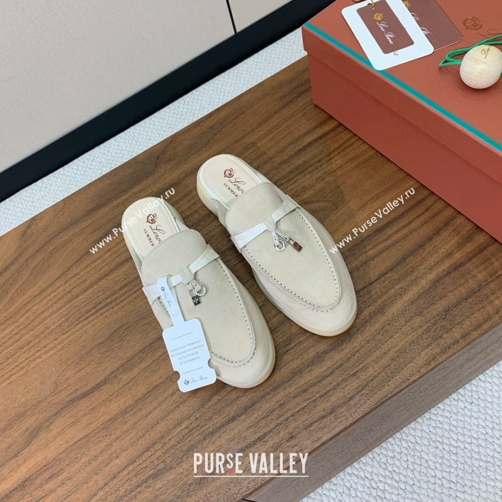Loro Piana Charms Walk Babouche Loafer in Suede LP061917 Apricot 2025 (HH-25061917)