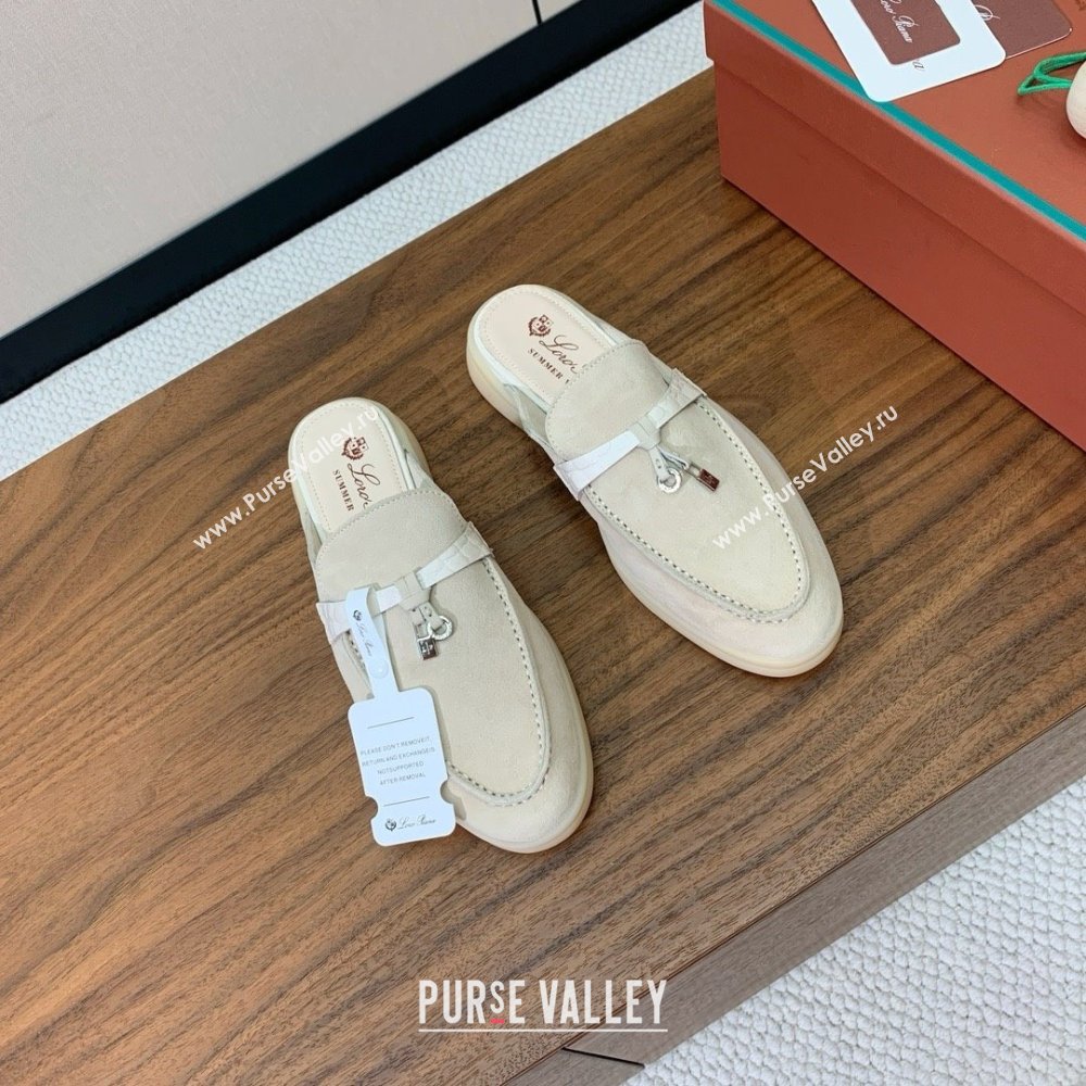 Loro Piana Charms Walk Babouche Loafer in Suede LP061917 Apricot 2025 (HH-25061917)