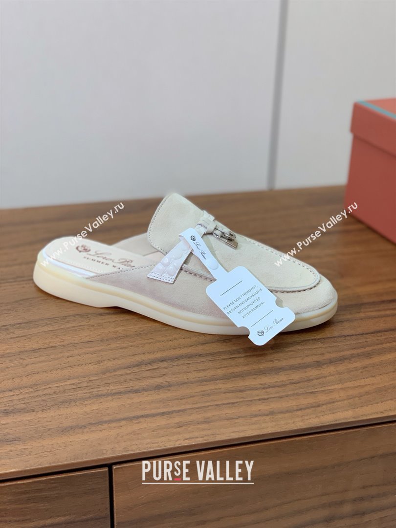 Loro Piana Charms Walk Babouche Loafer in Suede LP061917 Apricot 2025 (HH-25061917)