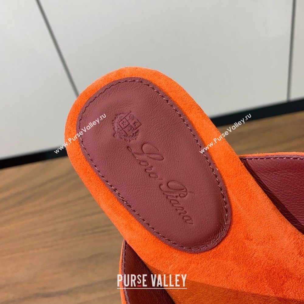 Loro Piana Flip-flops Sandal in Suede LP62333 Orange 2025 (HH-25062333)