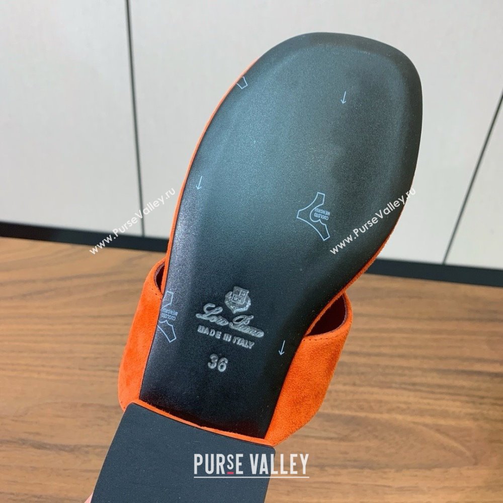 Loro Piana Flip-flops Sandal in Suede LP62333 Orange 2025 (HH-25062333)