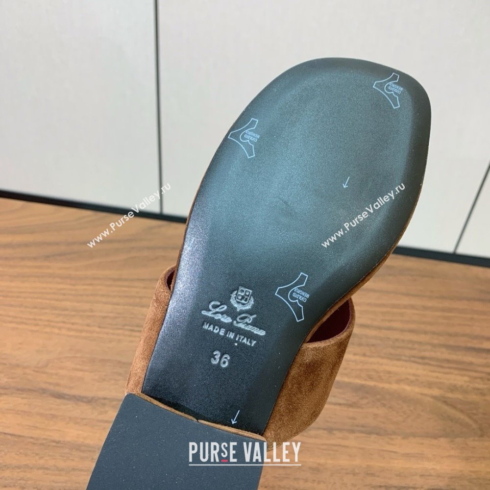 Loro Piana Flip-flops Sandal in Suede LP62334 Brown 2025 (HH-25062334)