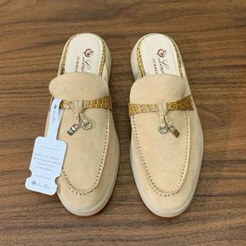 Loro Piana Charms Walk Babouche Loafer in Suede LP061919 Apricot 02 2025 (HH-25061919)