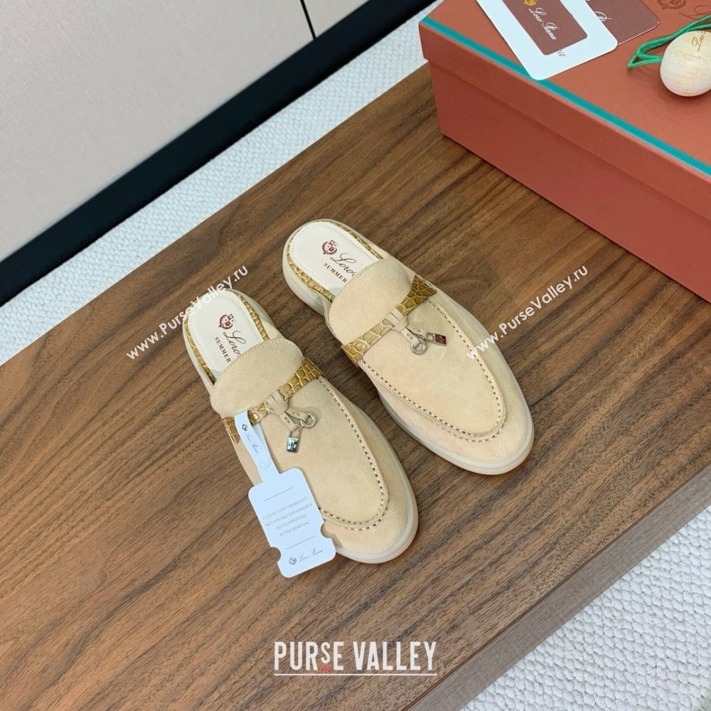 Loro Piana Charms Walk Babouche Loafer in Suede LP061919 Apricot 02 2025 (HH-25061919)