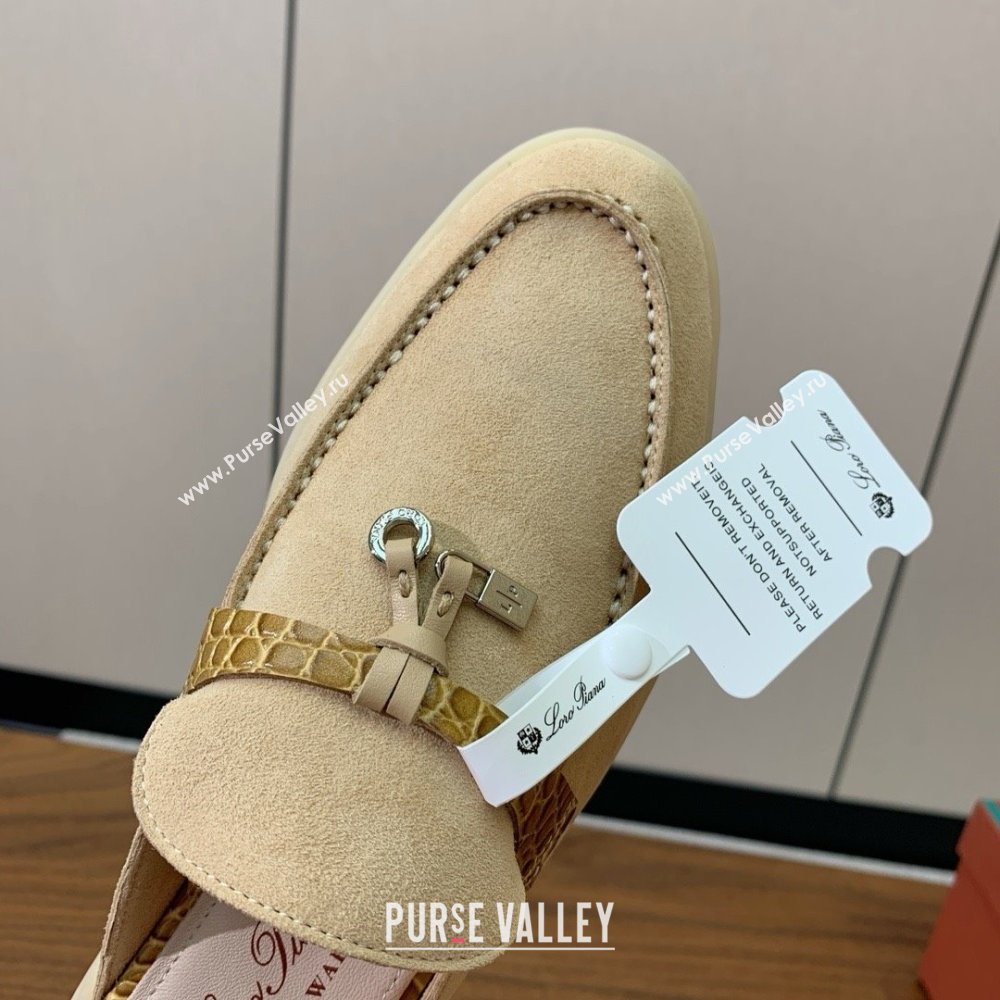 Loro Piana Charms Walk Babouche Loafer in Suede LP061919 Apricot 02 2025 (HH-25061919)