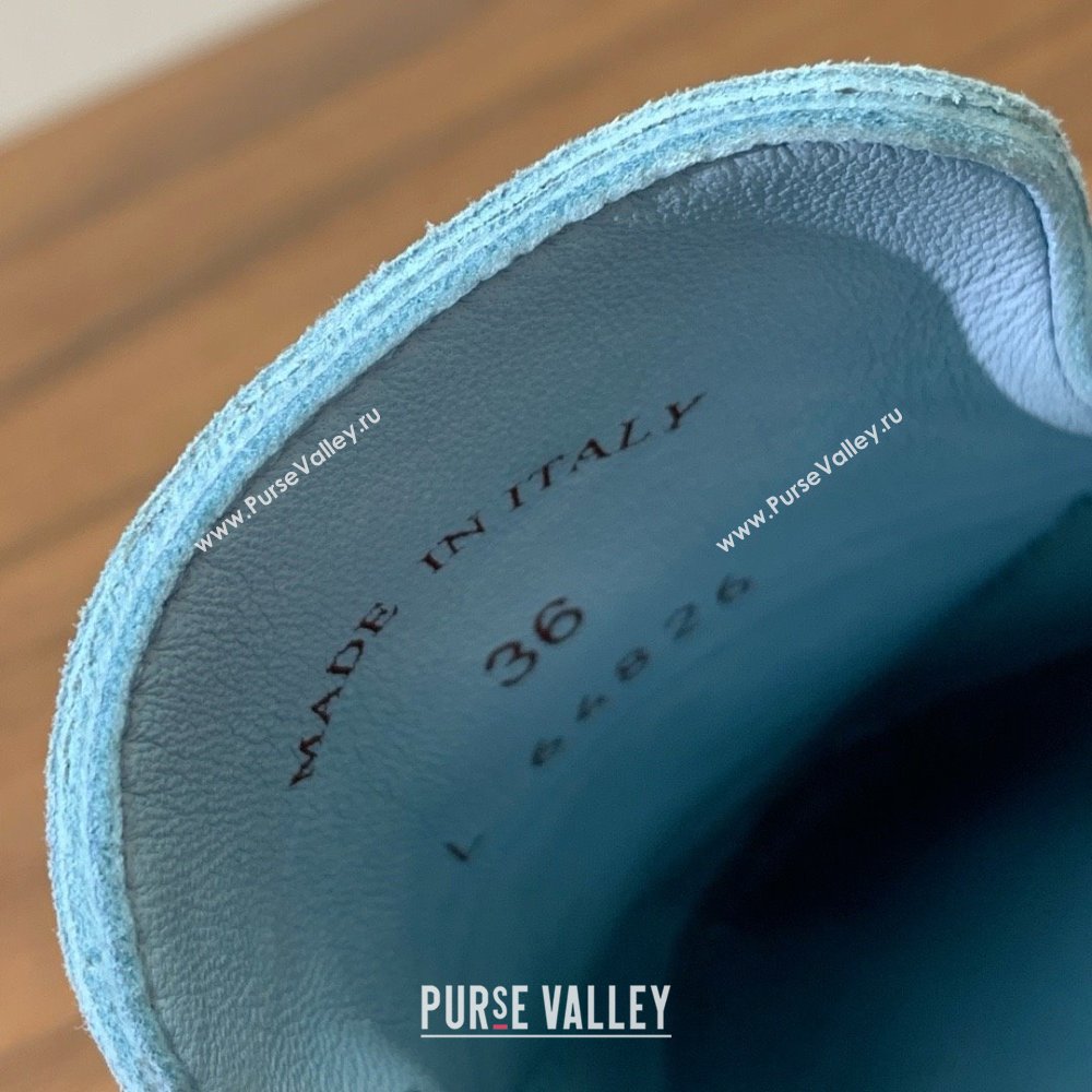 Loro Piana Charms Walk Babouche Loafer in Suede LP061920 Light Blue 2025 (HH-25061920)