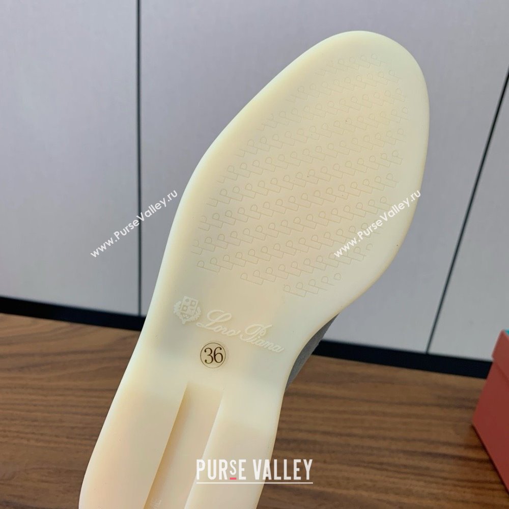 Loro Piana Charms Walk Babouche Loafer in Suede LP061920 Light Blue 2025 (HH-25061920)