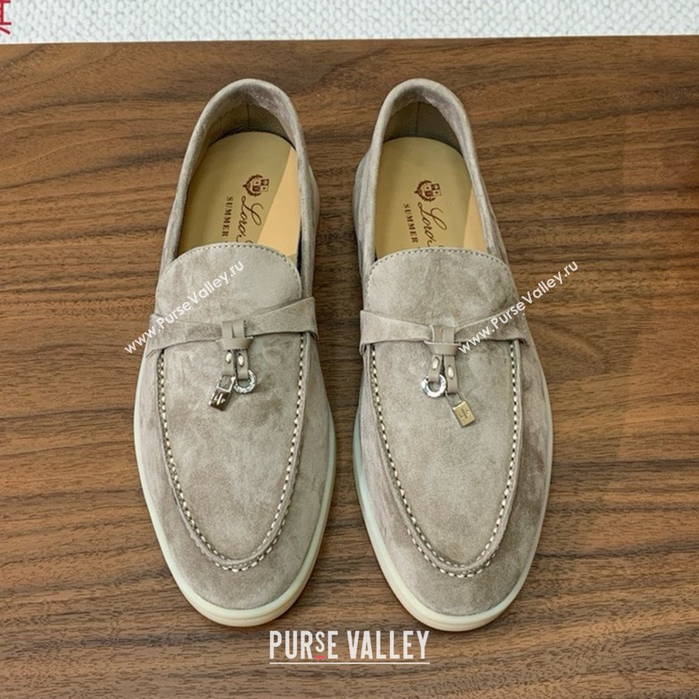 Loro Piana Summer Charms Walk Loafer in Suede LP61820 Dark Khaki 2025 (HH-25061820)