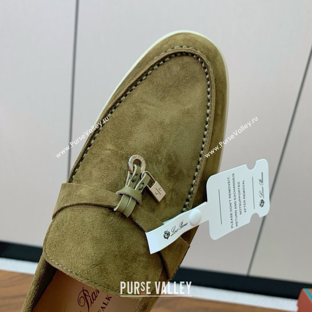 Loro Piana Summer Charms Walk Loafer in Suede LP61822 Green 2025 (HH-25061822)