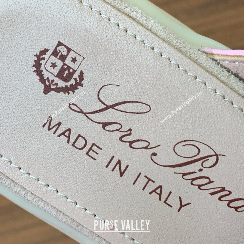 Loro Piana Charms Walk Babouche Loafer in Suede LP061923 Beige/Pink 2025 (HH-25061923)