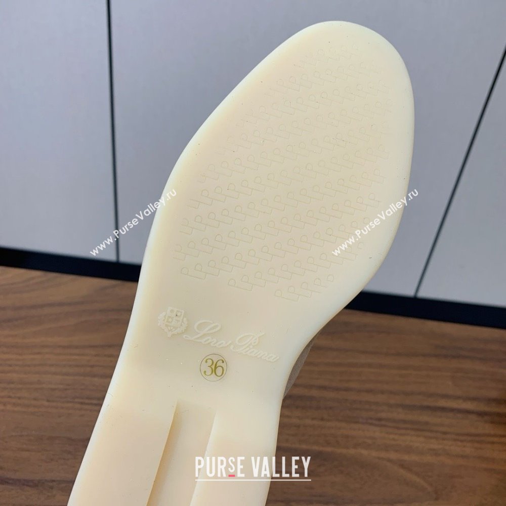 Loro Piana Charms Walk Babouche Loafer in Suede LP061923 Beige/Pink 2025 (HH-25061923)