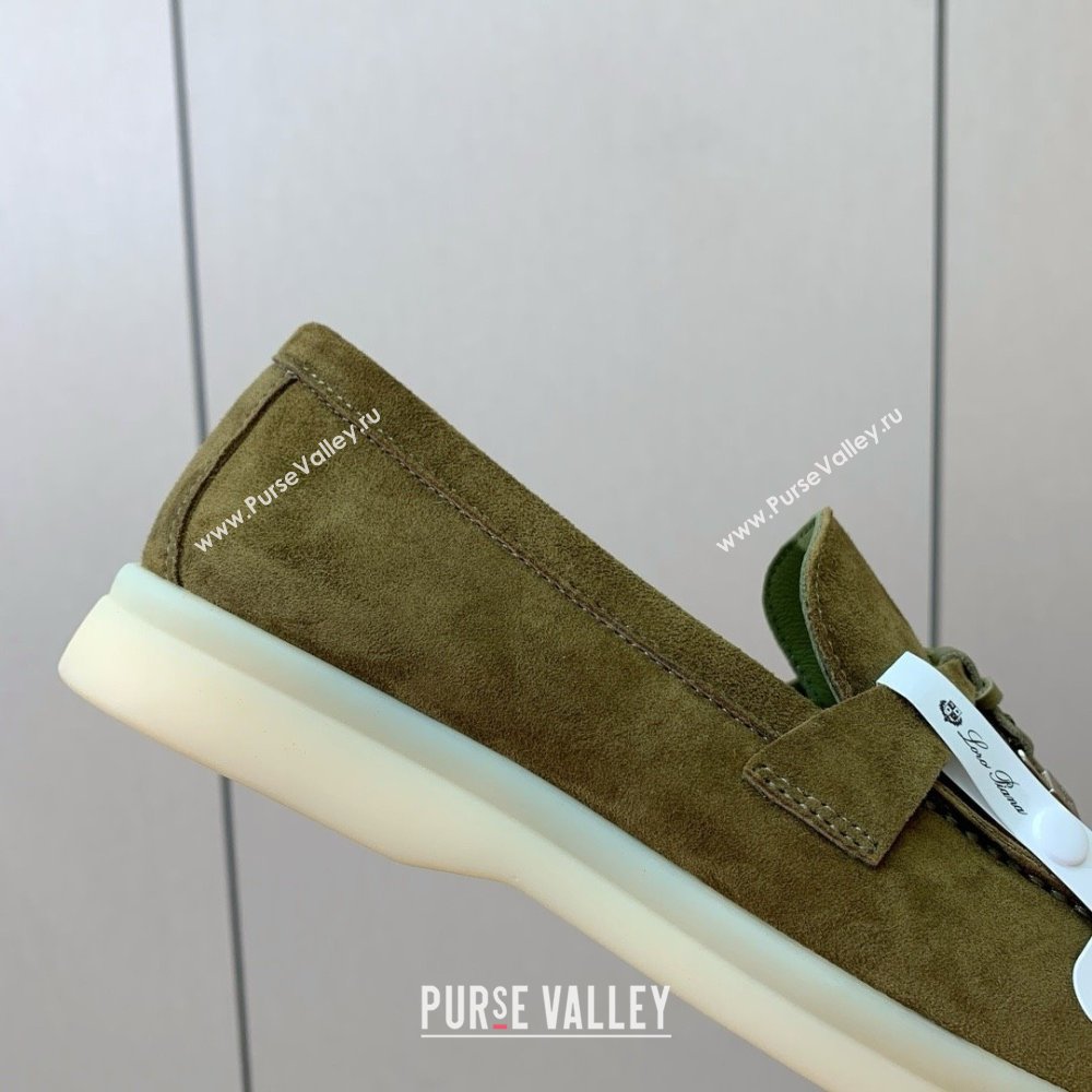 Loro Piana Summer Charms Walk Loafer in Suede LP61822 Green 2025 (HH-25061822)