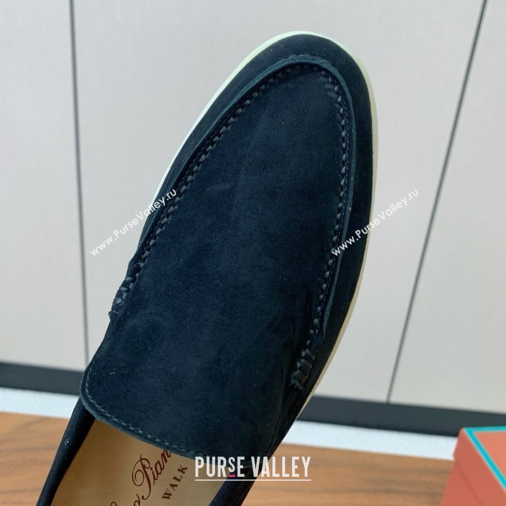 Loro Piana Summer Walk Loafer in Suede LP61829 Black 2025 (HH-25061829)
