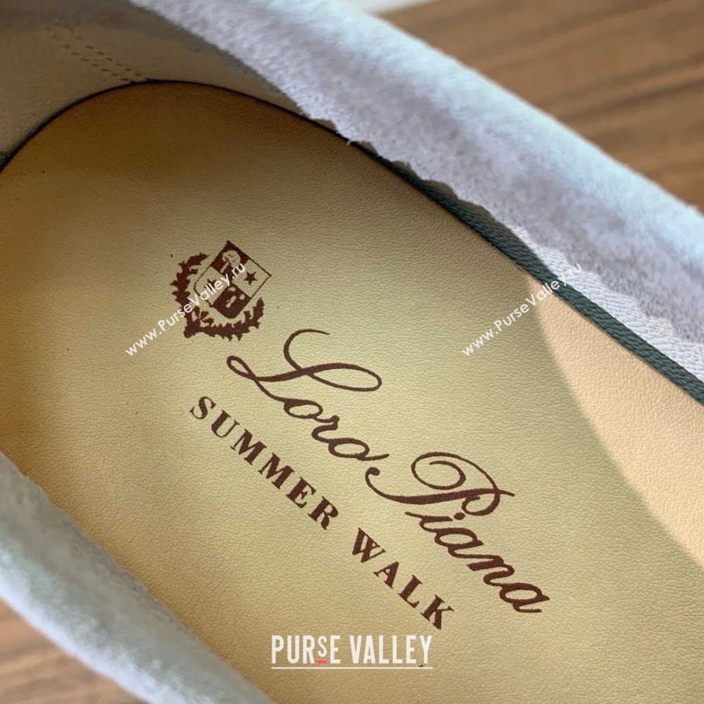Loro Piana Summer Walk Loafer in Suede LP61833 Pearl Grey 2025 (HH-25061833)