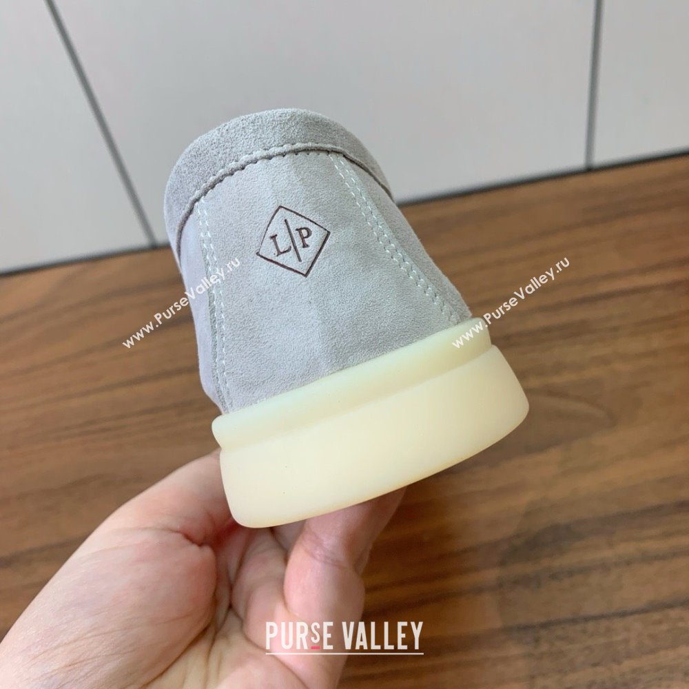 Loro Piana Summer Walk Loafer in Suede LP61833 Pearl Grey 2025 (HH-25061833)