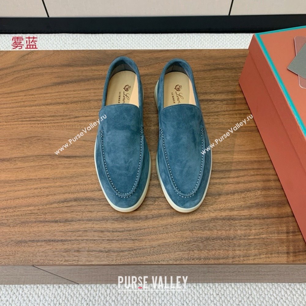 Loro Piana Summer Walk Loafer in Suede LP61903 Haze Blue 2025 (HH-25061903)