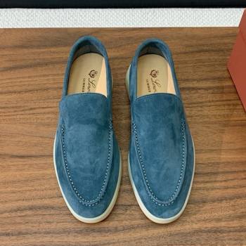 Loro Piana Summer Walk Loafer in Suede LP61903 Haze Blue 2025 (HH-25061903)